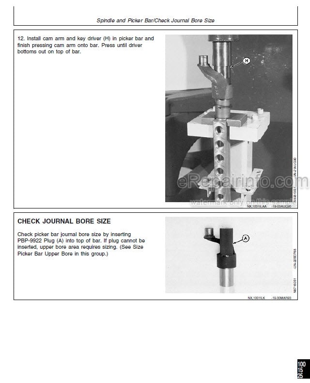 Photo 4 - John Deere 9935 Technical Repair Manual Cotton Picker TM1613