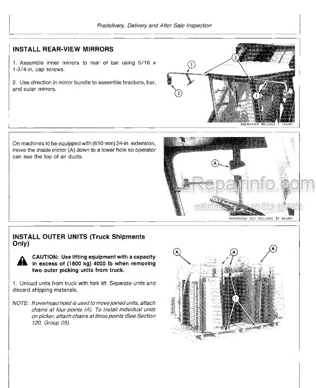 Photo 1 - John Deere 9940 Technical Repair Manual Cotton Picker TM1356