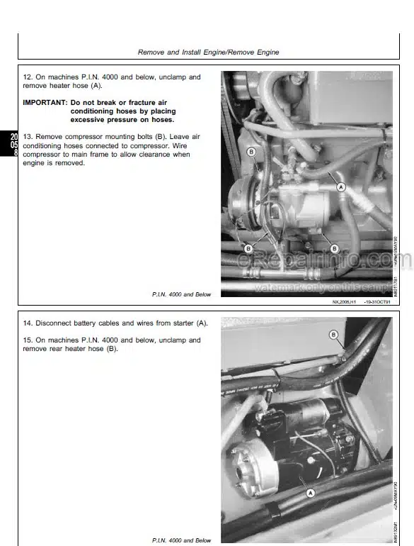 Photo 6 - John Deere 482 Technical Manual Cotton Stripper TM1097