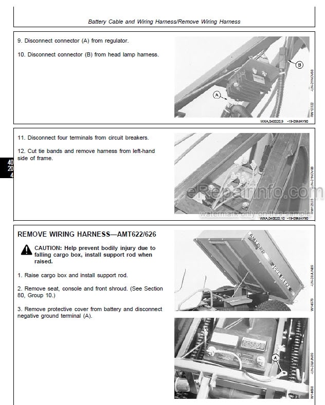 Photo 1 - John Deere AMT600 AMT622 AMT626 Technical Repair Manual All Material Transporter TM1363