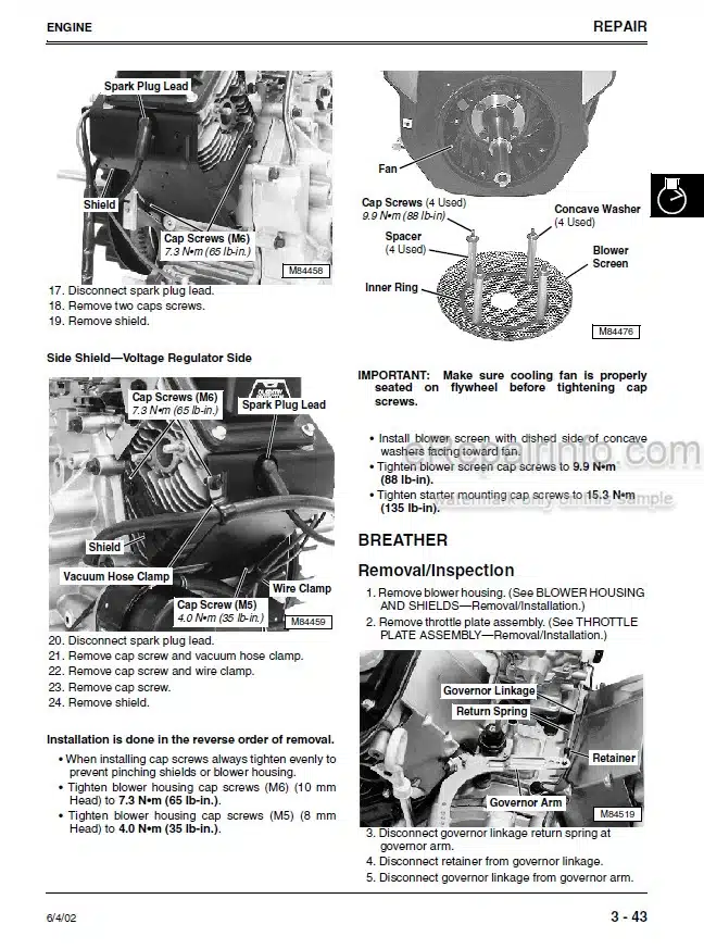 Photo 6 - John Deere F710 F725 Technical Repair Manual Front Mower TM1493
