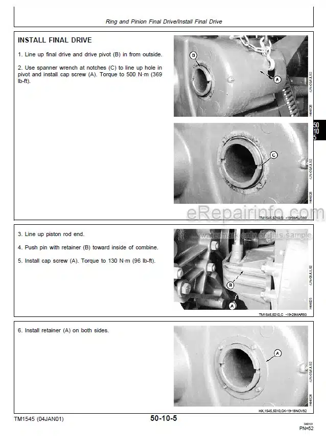 Photo 7 - John Deere X Series Diagnostic Technical Manual Combine TM154419 Set
