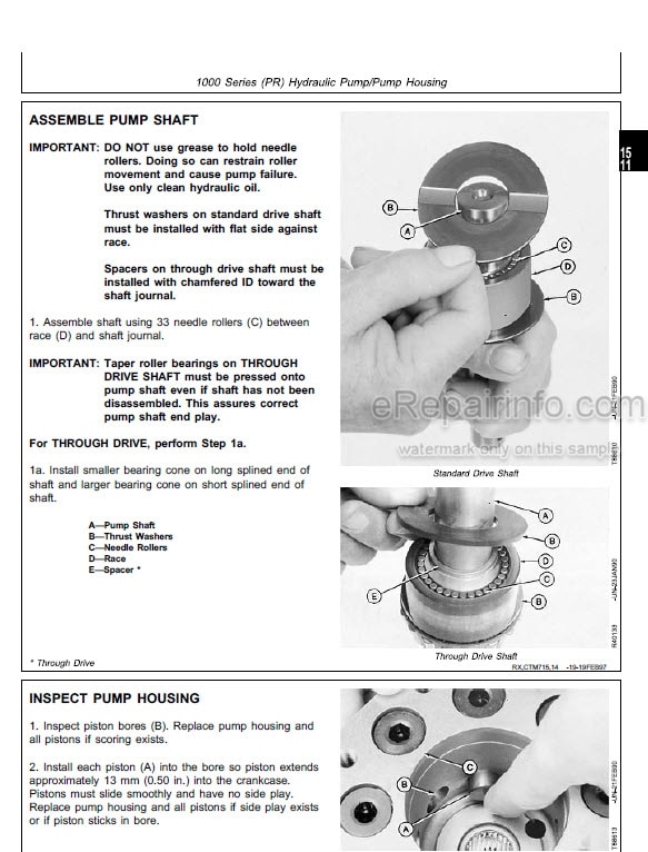 Photo 6 - John Deere Waterloo Works Technical Manual Radial Piston Pump CTM7