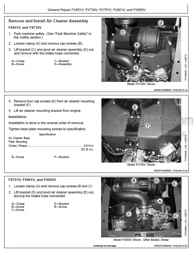 Photo 12 - John Deere Z910A To Z970A Z Trak Technical Manual Mower TM109119