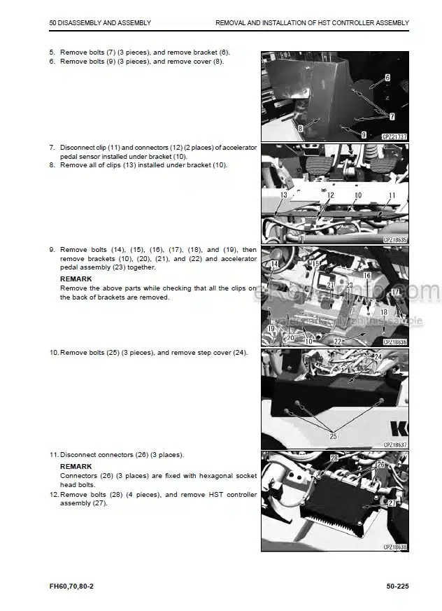 Photo 6 - Komatsu FR15K-3 FR18K-3 FR23K-3 Service Manual Standup Rider SM151