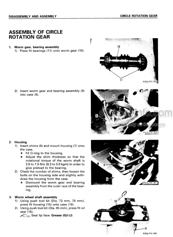 Photo 5 - Komatsu GD305A-3 Shop Manual Motor Grader SEBM018000 SN 8018-
