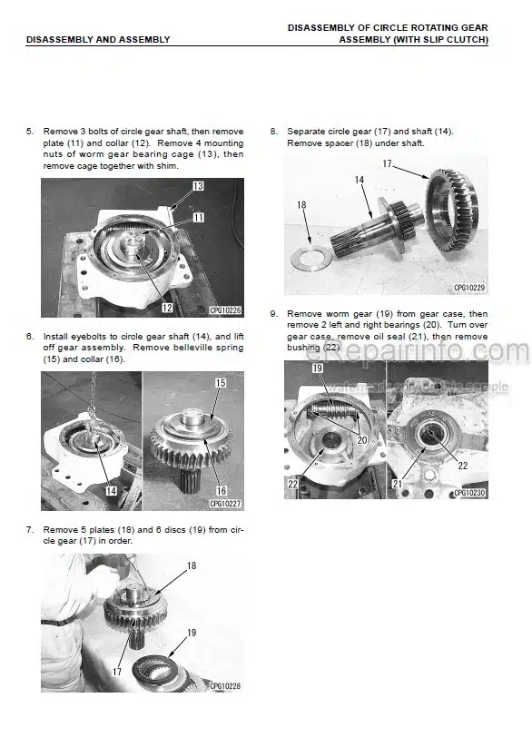 Photo 11 - Komatsu GD555-3C GD655-3C GD675-3C Shop Manual Motor Grader SEBM020908 SN 50001-