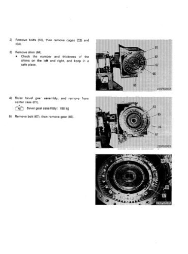 Photo 7 - Komatsu GD825A-1 Shop Manual Motor Grader SEBM02350106 SN 10002-