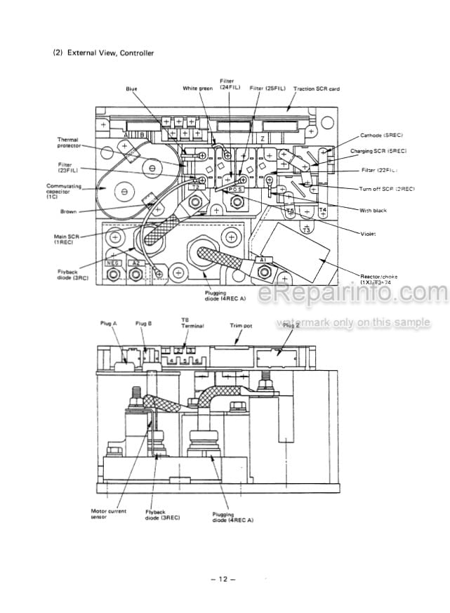 Photo 12 - Komatsu GE EV 100M Shop Manual And Supplement Controller For Forklift SM020 SM021