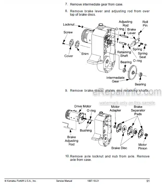 Photo 6 - Komatsu Sevcon Shop Manual Motor Control System For Forklift FBM10 18.2ESV-BE1