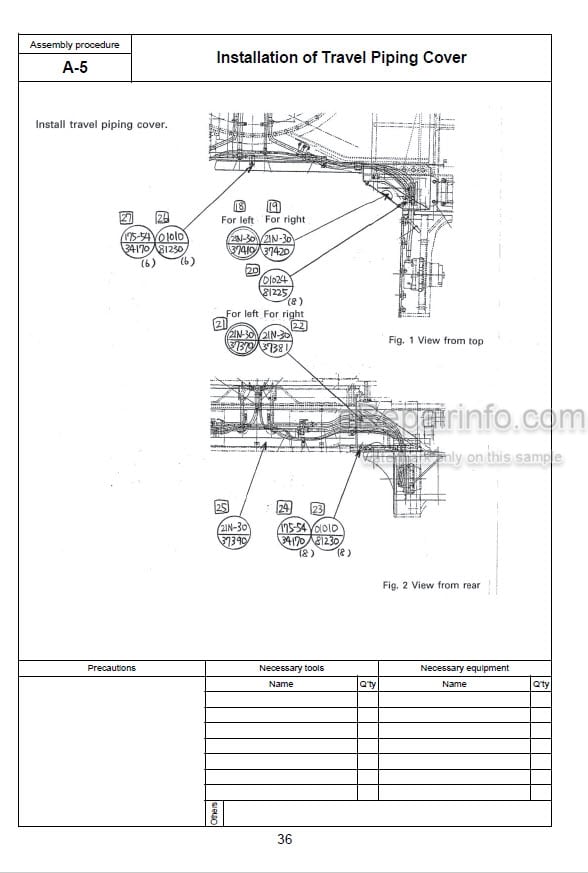 Photo 7 - Komatsu PC1100-6 PC1100SP-6 PC1100LC-6 Field Assembly Instruction Hydraulic Excavator SEAW001100 SN 10001-