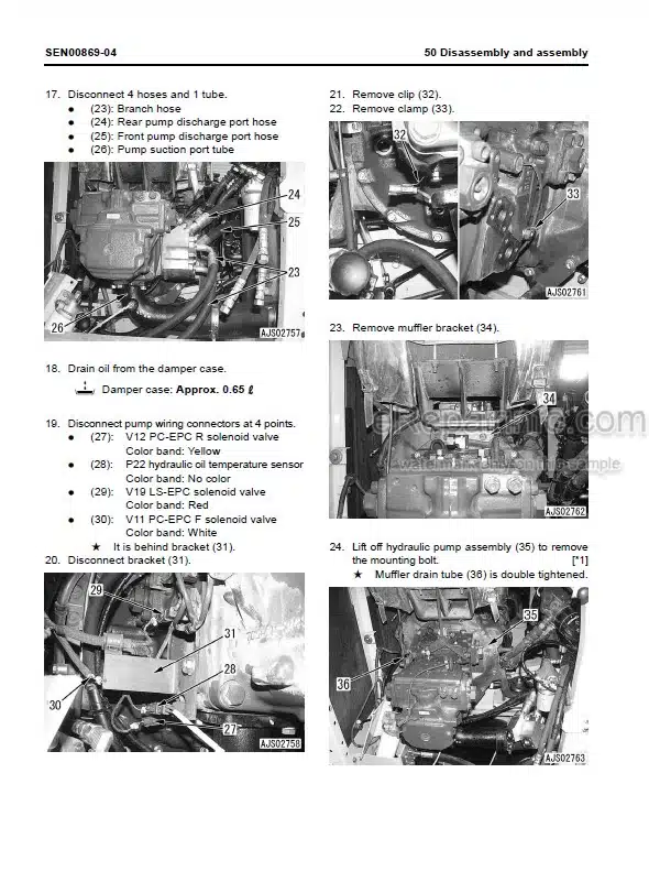 Photo 7 - Komatsu PC240LC-10 Shop Manual Hydraulic Excavator SEN05538-02 SN 90001-