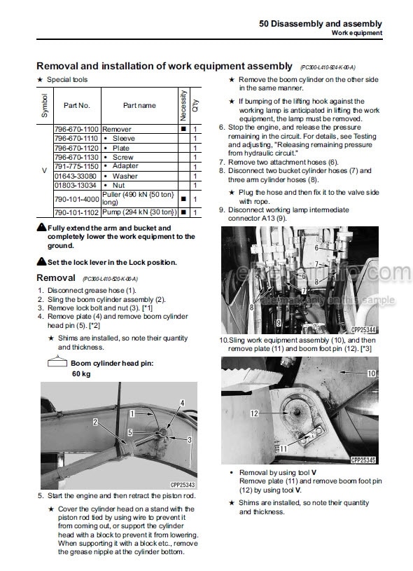 Photo 7 - Komatsu PC360LC-10 Shop Manual Hydraulic Excavator SEN05619-03 SN 70001-