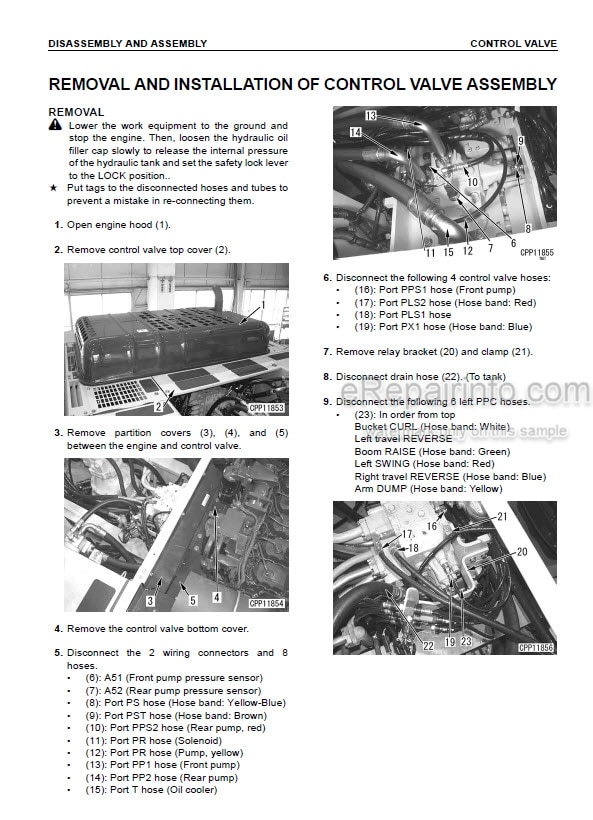 Photo 2 - Komatsu PC400-7 PC400LC-7 Shop Manual Hydraulic Excavator SEBM037602 SN 50001-