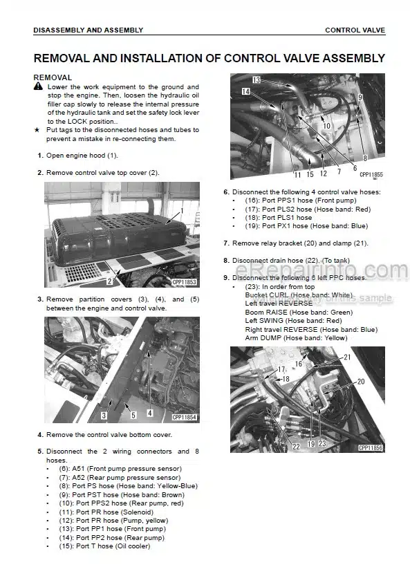 Photo 1 - Komatsu PC400-7 PC400LC-7 Shop Manual Hydraulic Excavator SEBM037602 SN 50001-