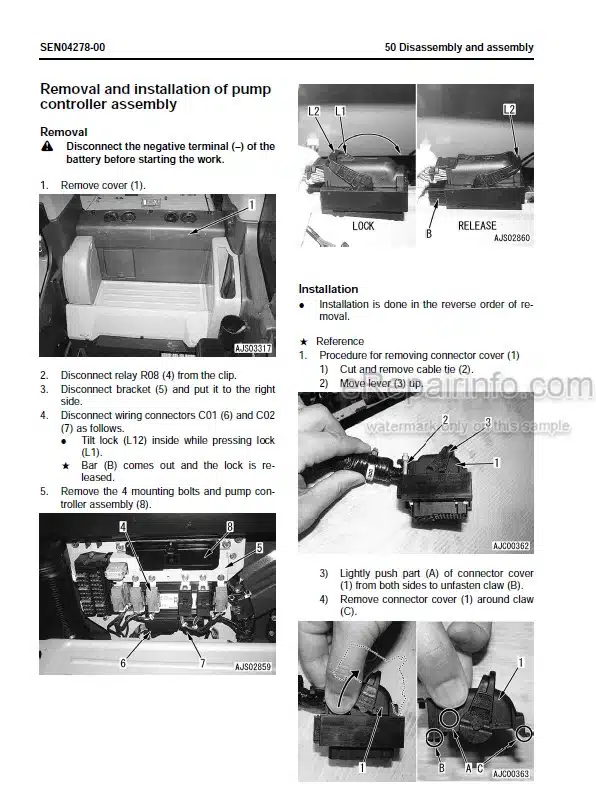 Photo 6 - Komatsu PC400LC-8 Shop Manual Hydraulic Excavator CEBM018803 SN A88001-A88545