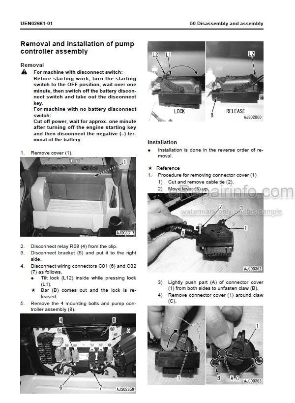 Photo 7 - Komatsu PC450-8 PC450LC-8 PC450LCD-8 PC450LCDH-8 Shop Manual Hydraulic Excavator UEN02223-03