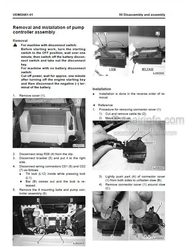 Photo 7 - Komatsu PC450-7K PC450LC-7K Shop Manual Hydraulic Excavator UEBM002300 K40001-