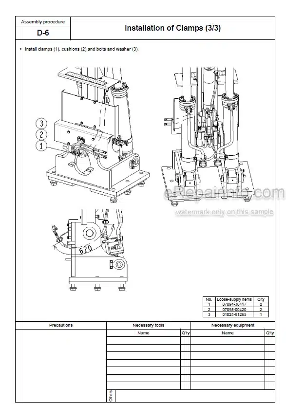 Photo 1 - Komatsu PC600-8E0 PC600LC-8E0 PC650-8E0 PC650LC-8E0 PC700LC-8E0 Field Assembly Instructions Hydraulic Excavator GEN00101-02