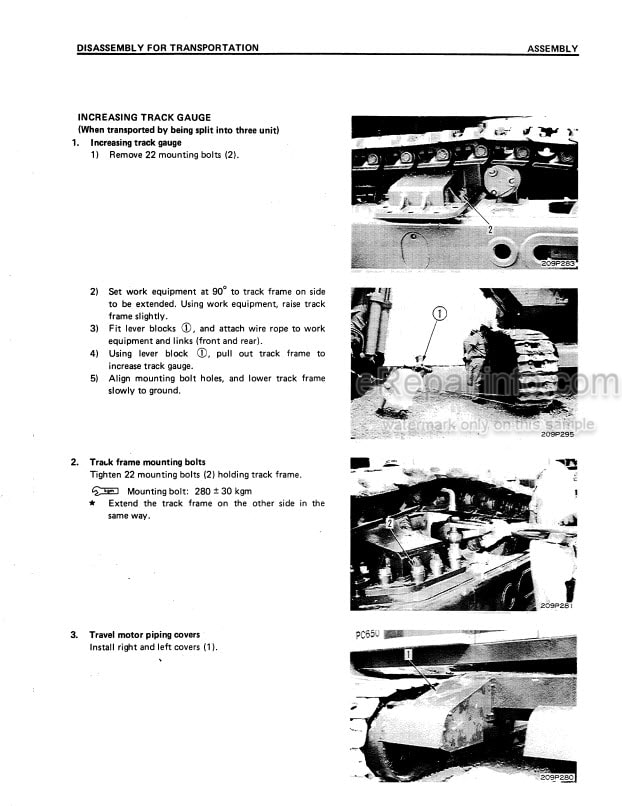 Photo 12 - Komatsu PC650-1 Shop Manual Hydraulic Excavator SEBM0209A04 SN 10007-