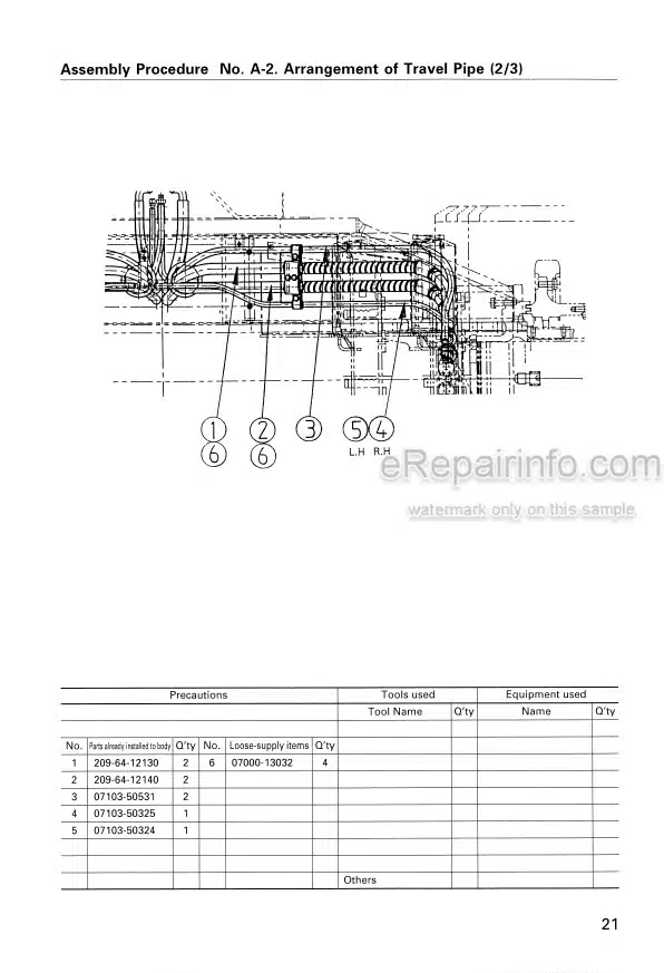 Photo 6 - Komatsu PC600-8E0 PC600LC-8E0 PC650-8E0 PC650LC-8E0 PC700LC-8E0 Field Assembly Instructions Hydraulic Excavator GEN00101-02