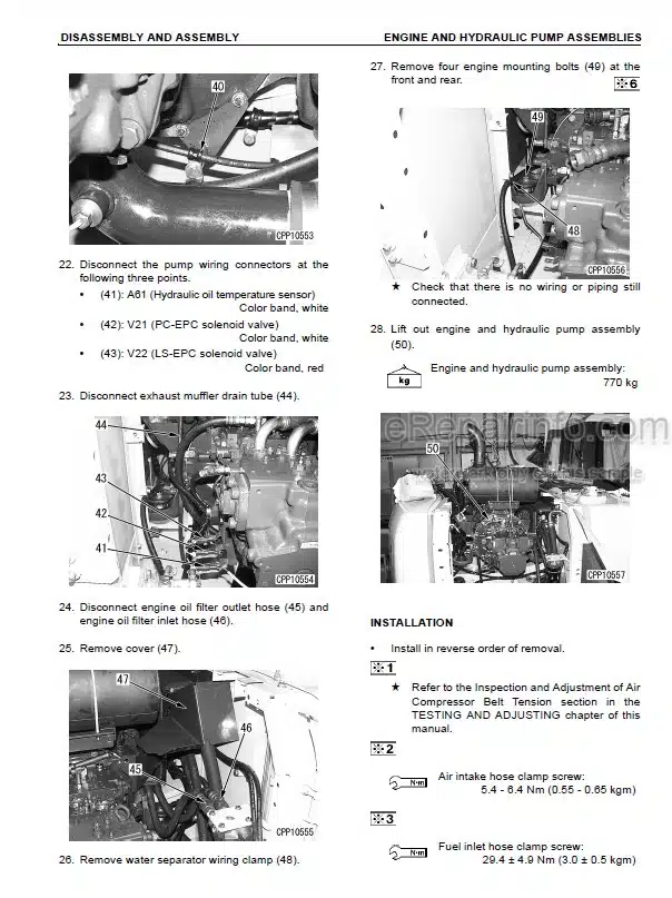 Photo 6 - Komatsu PW210-1 Shop Manual Wheel Excavator SEBM020K0102 SN 10001-