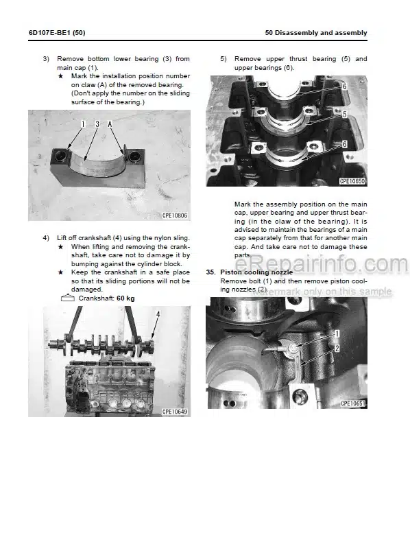 Photo 1 - Komatsu SAA6D10-7E-1-A Shop Manual Engine For Komatsu Forklift