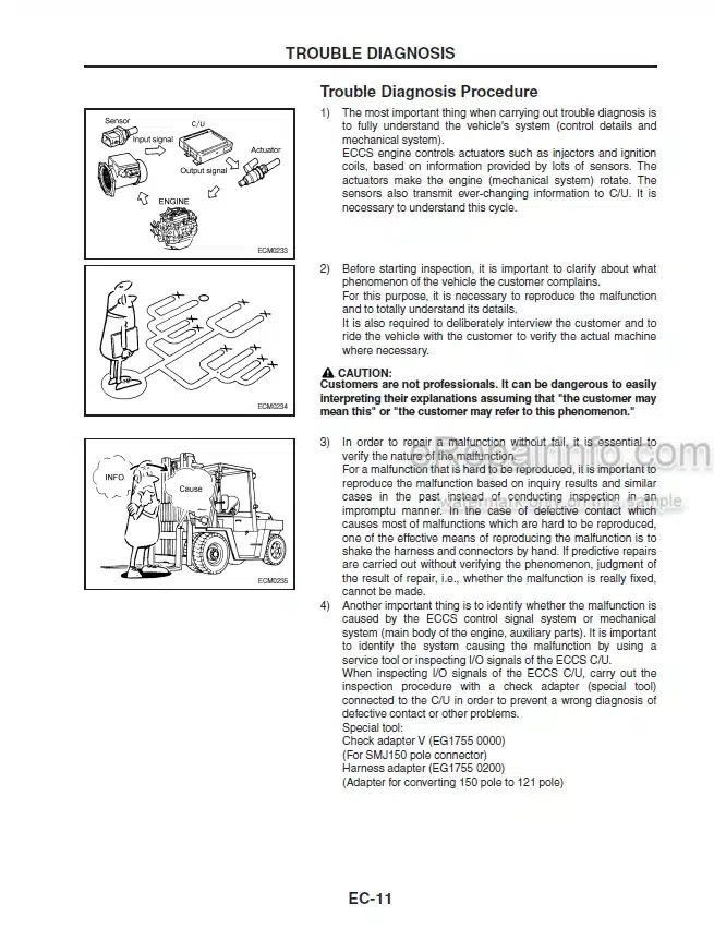 Photo 6 - Komatsu TB45E ECU Service Manual Gasoline Engine For Komatsu Forklift SM205 SN 133001-