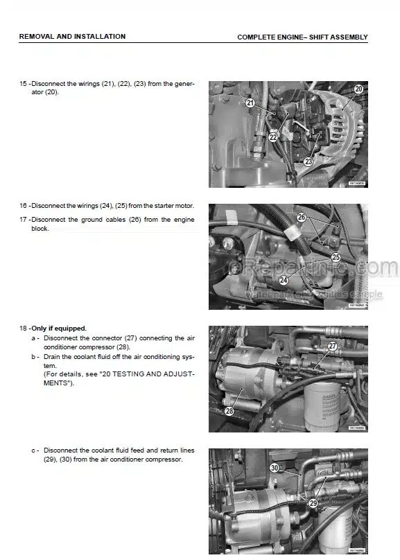 Photo 7 - Komatsu GD825A-2 Shop Manual Motor Grader SEBM002308 SN 11001-