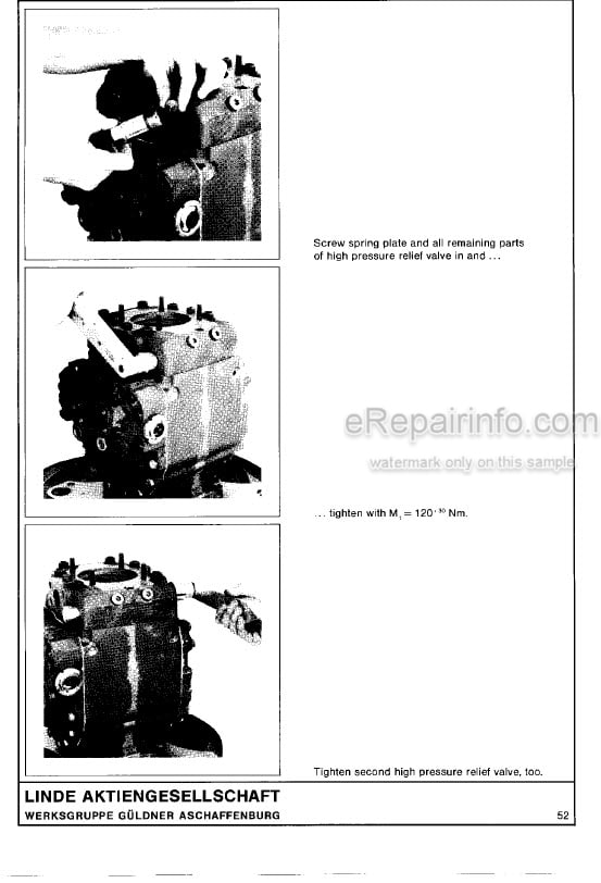 Photo 3 - Linde BPV200 Service Manual Variable Hydraulic Pump TM2210