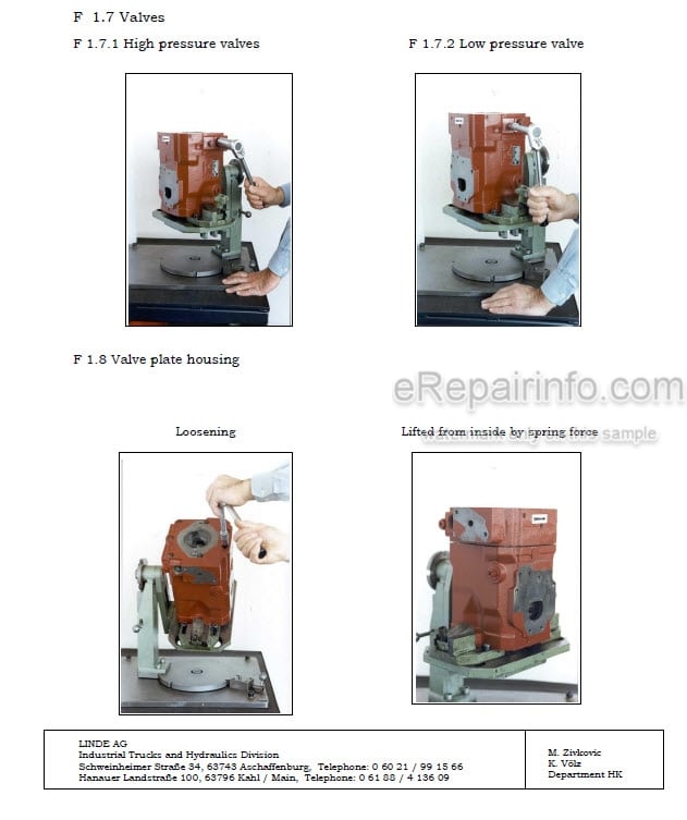 Photo 6 - Linde BPV200 Service Manual Variable Hydraulic Pump TM2210