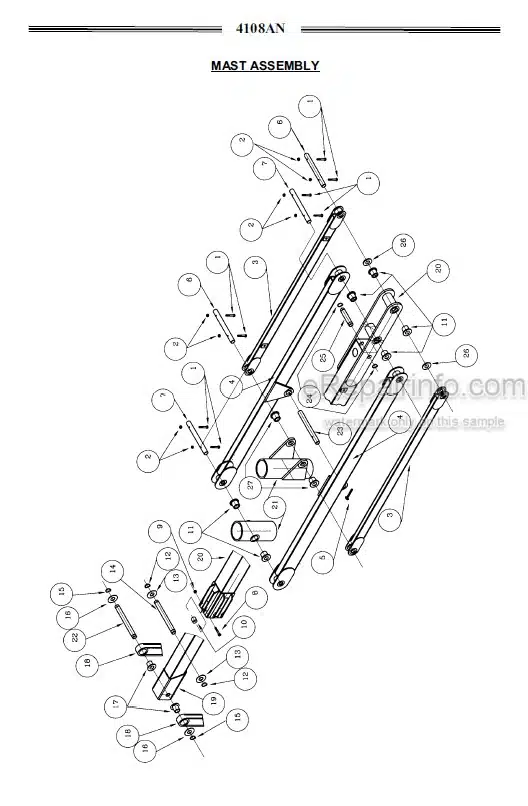 Photo 2 - JLG 4108AN Service And Maintenance Parts And Supplement Manual Lighting Tower 1734150