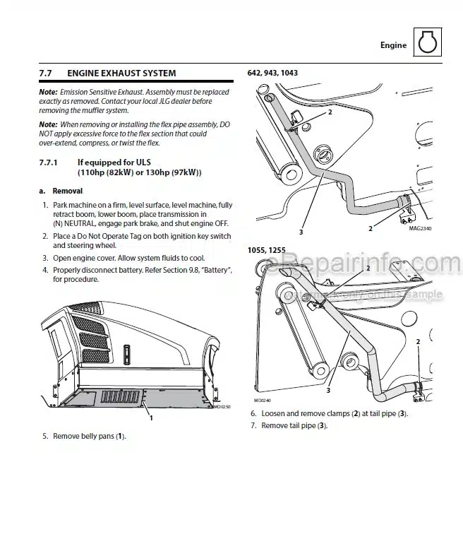 Photo 7 - JLG G6-42P Service Operation And Safety Manual Telehandler 9140-4002
