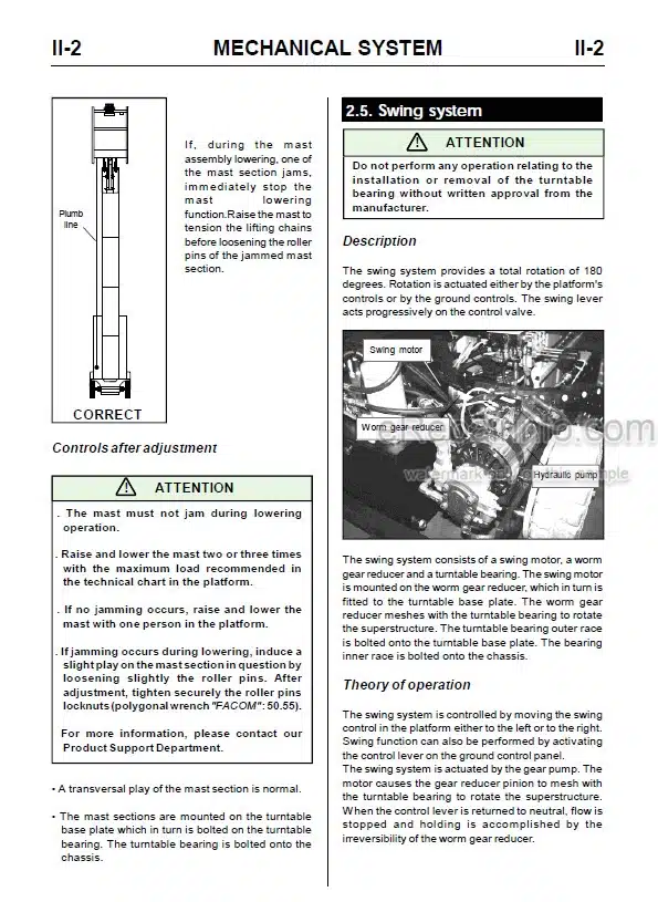 Photo 6 - JLG Toucan 1100A 1100B 1100C Service Manual Boom Lift MA0153-02