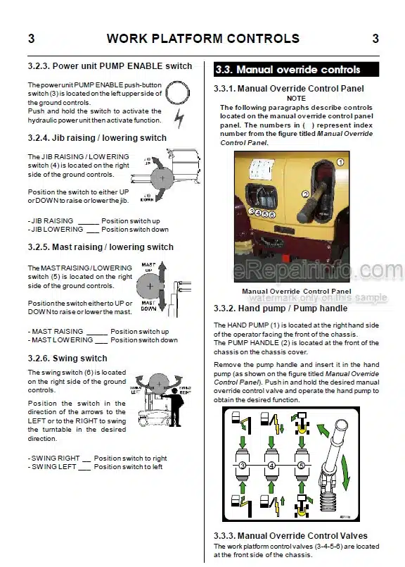 Photo 3 - JLG V2642E Operators Safety Maintenance Handbook Mast Boom Lift MA0233-01