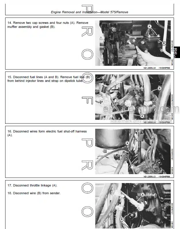 Photo 4 - John Deere 375 570 575 Technical Manual Skid Steer Loader TM1359