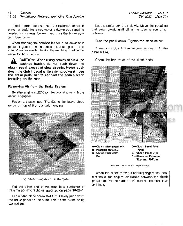 Photo 6 - John Deere 410B 410C 510B 510C Repair Manual Backhoe Loader TM1469