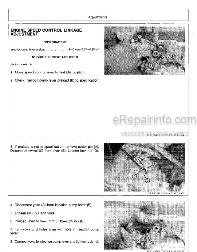 Photo 9 - John Deere 610B 610C Operation And Test Technical Manual Backhoe Loader TM1446