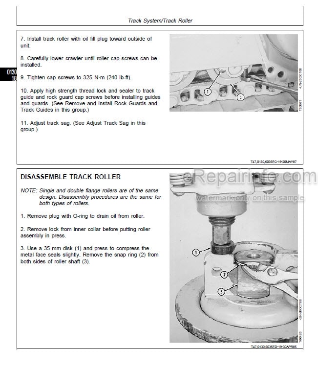Photo 7 - John Deere 655 Technical Manual Crawler Dozer TM1250