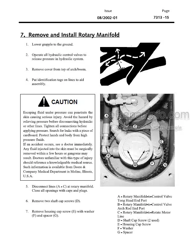 Photo 1 - John Deere 660D 848G Technical Manual Grapple Skidder TM435521