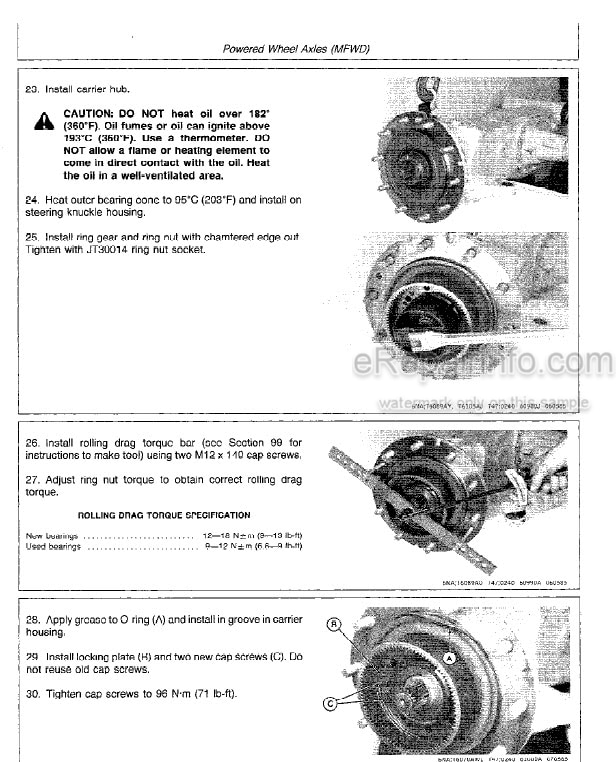 Photo 6 - John Deere 750B 850B Repair Manual Crawler Bulldozer TM1476