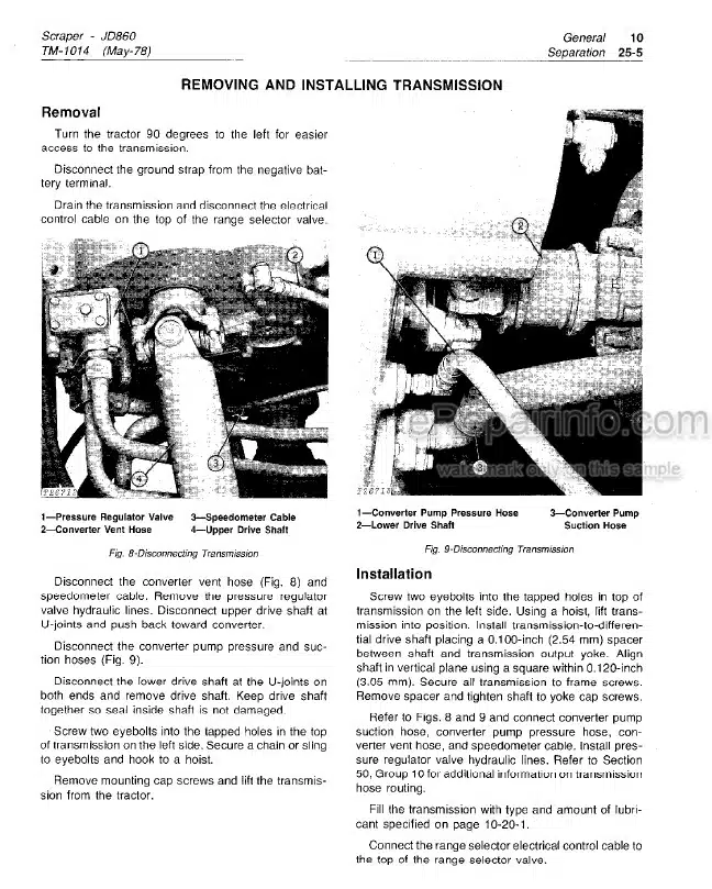 Photo 5 - John Deere FB20 Technical Manual Drive To Tree Shear Head TMF435784