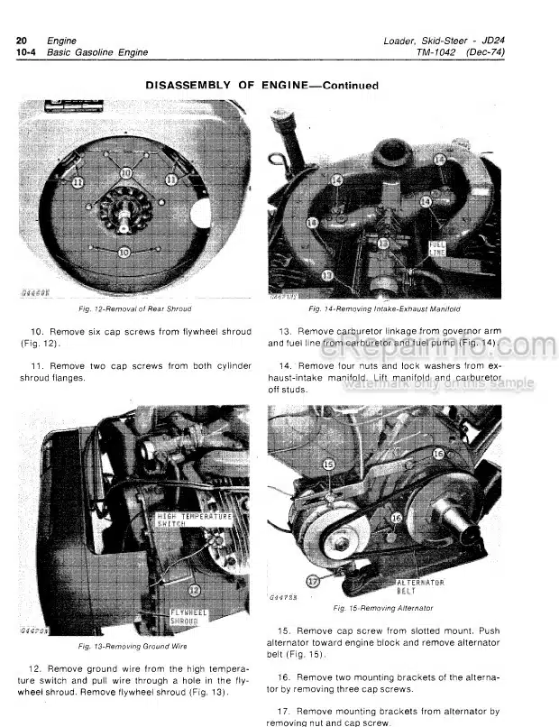 Photo 1 - John Deere JD24 Technical Manual Skid Steer Loader TM1042