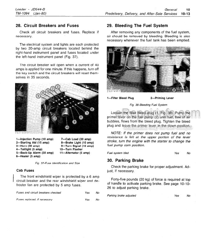 Photo 8 - John Deere JD544B Technical Manual Loader TM1094