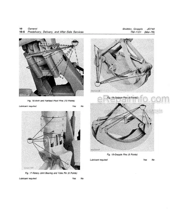 Photo 1 - John Deere JD740 Technical Manual Grapple Skidder TM1101
