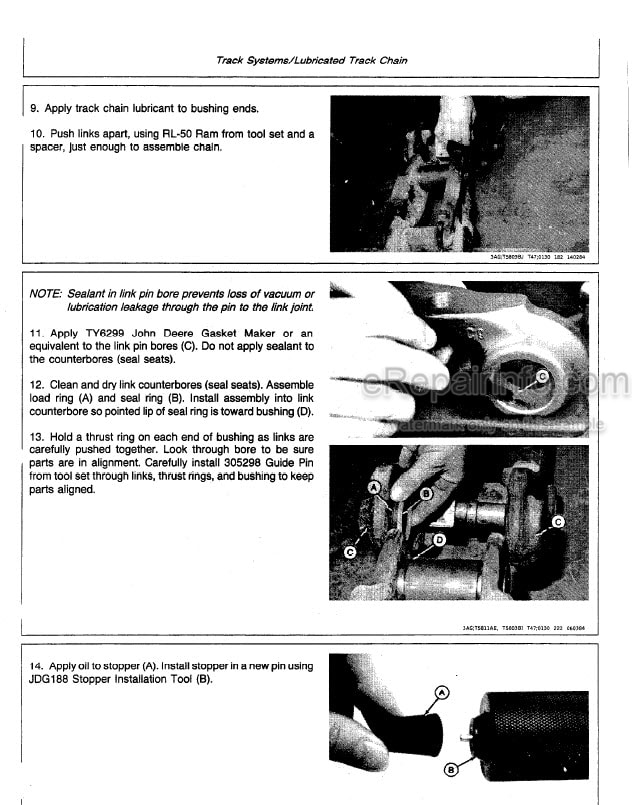 Photo 7 - John Deere JD555 Technical Manual Crawler Loader TM1111