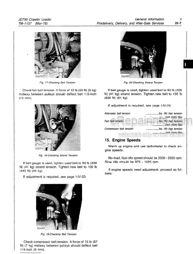 Photo 1 - John Deere JD755 Technical Manual Crawler Loader TM1137