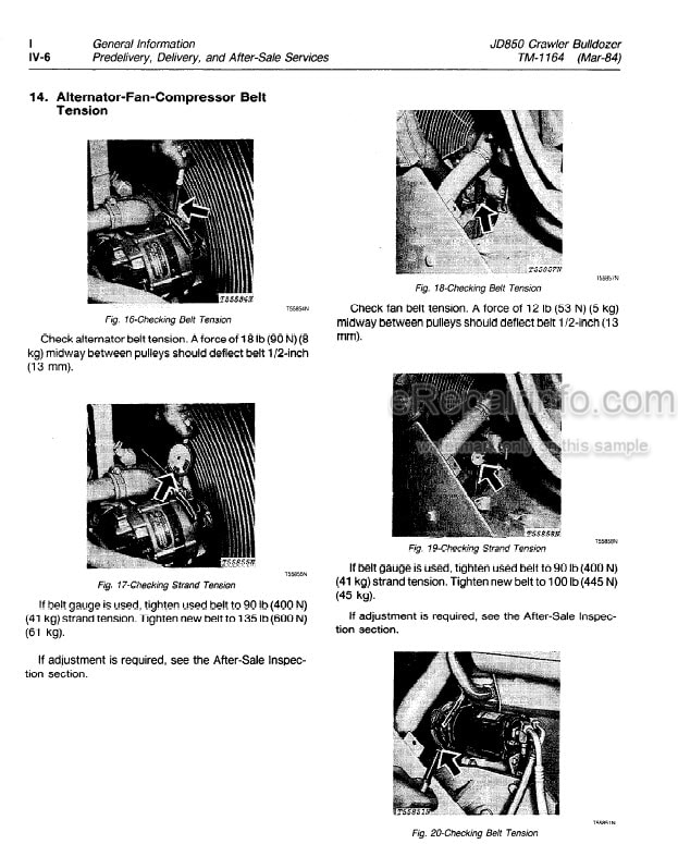 Photo 8 - John Deere JD850 Technical Manual Crawler Bulldozer TM1164