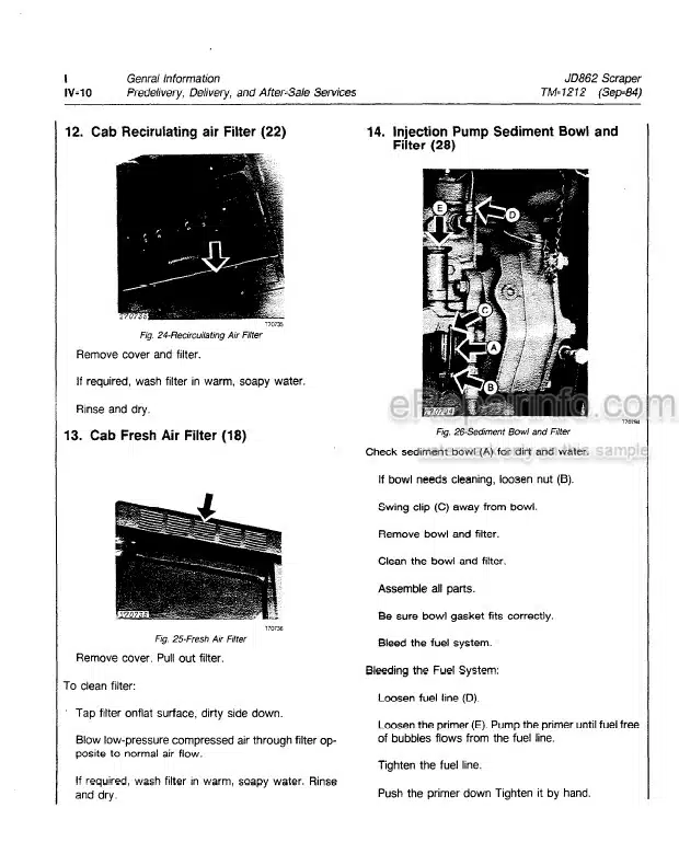 Photo 1 - John Deere JD862 Technical Manual Scraper TM1212
