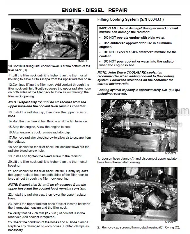 Photo 10 - John Deere M-Gator Technical Manual Gator Utility Vehicle TM1804